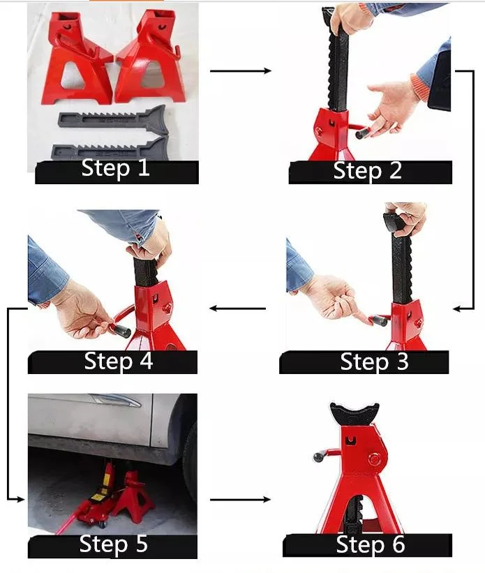 Aofu Car Repair Automotive Adjustable 3 Ton 6 Ton Jack Stand